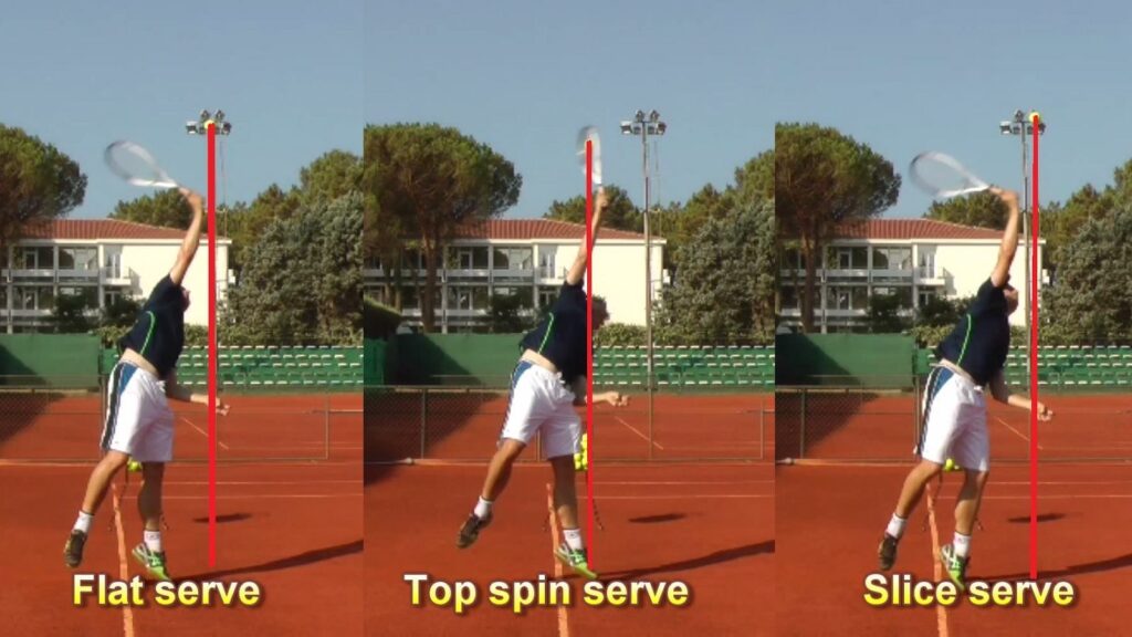 toss placement for serve