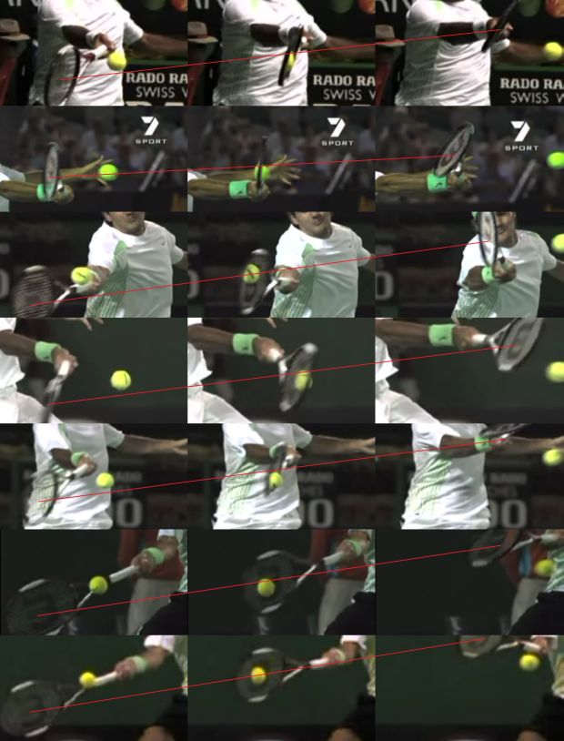 forehand-technique-racquet-path Technique of tennis forehand groundstroke