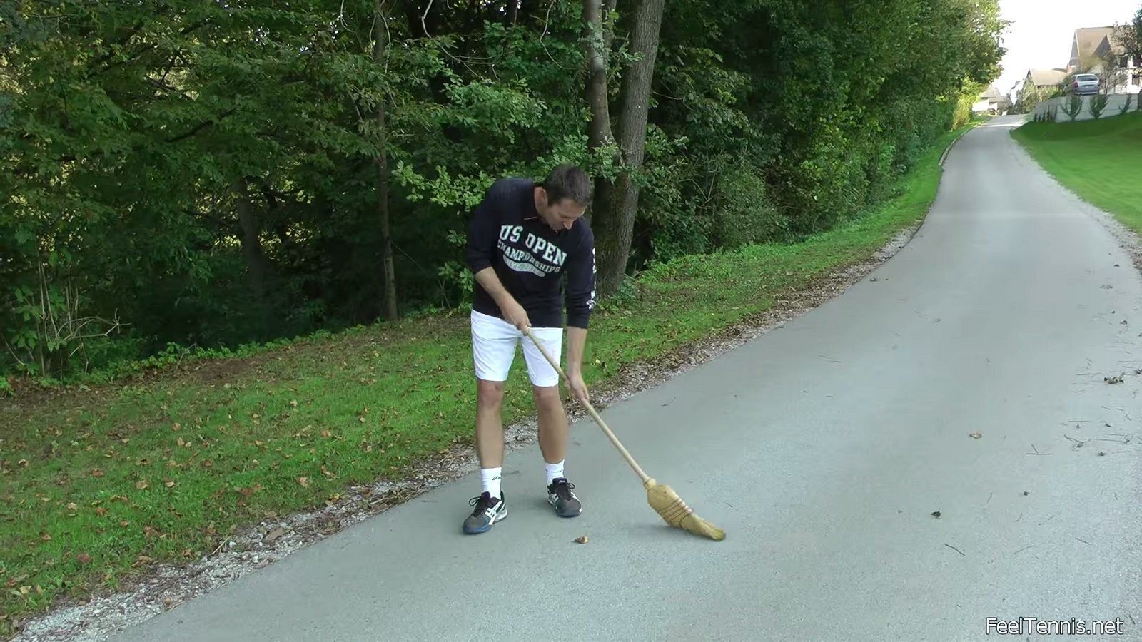 sweeping the ball