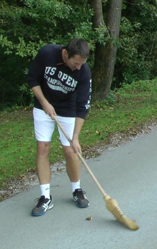 Broom analogy with tennis
