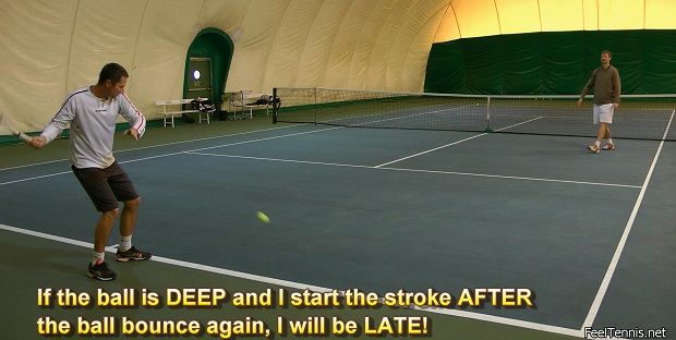 deep ball timing in tennis