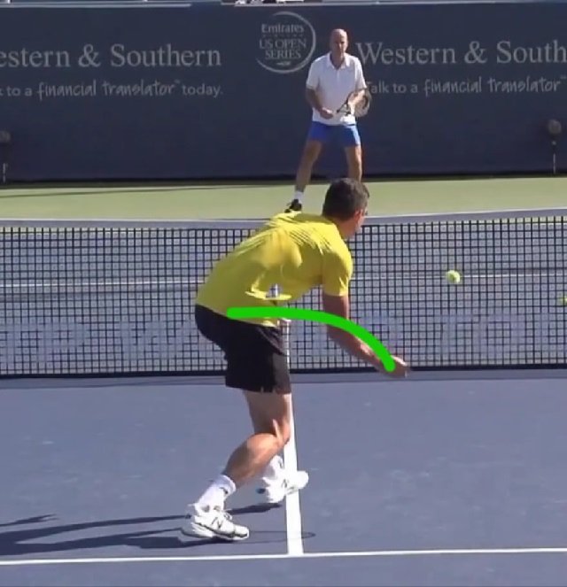 Milos forehand volley