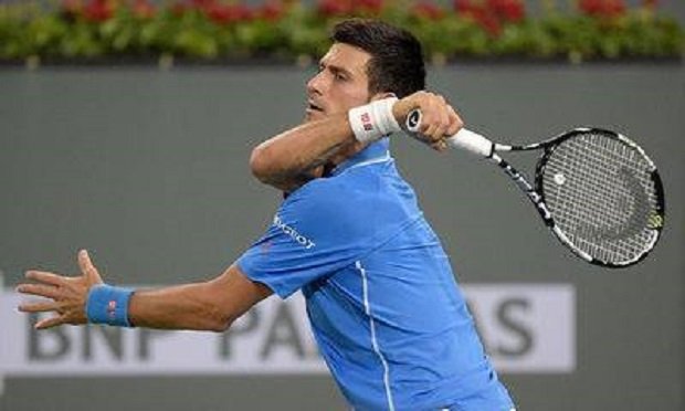 Novak Djokovic forehand follow-through