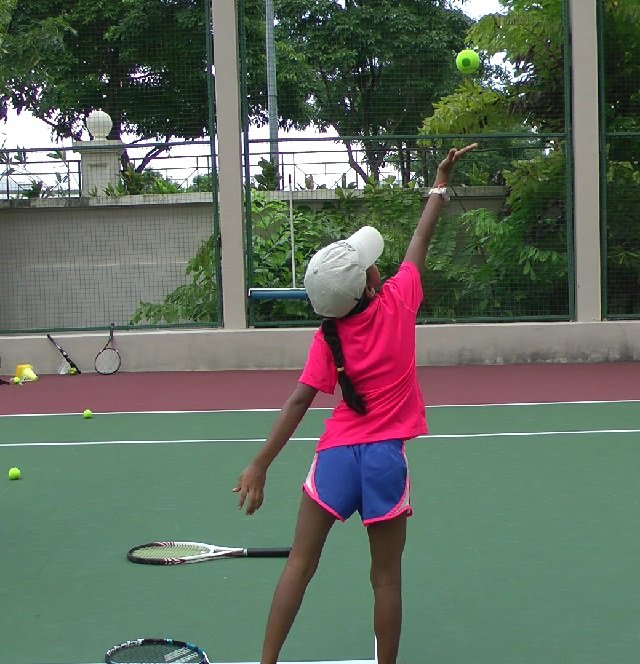 tossing drill for the serve