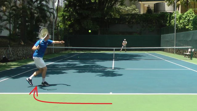 tennis footwork with small steps