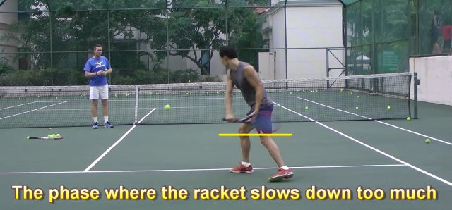 Player tends to look for the "low" starting point from which he will swing up "high"