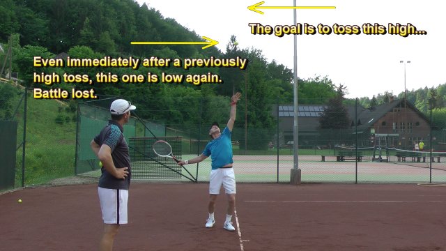 poor serve toss