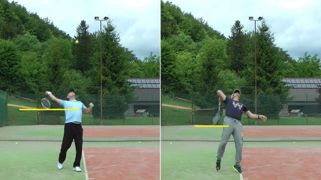 shallow serve racket drop