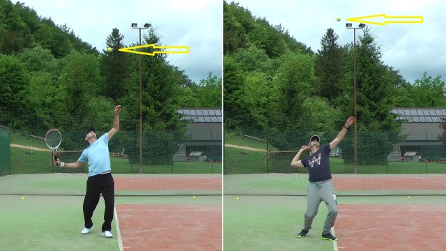 serve toss height