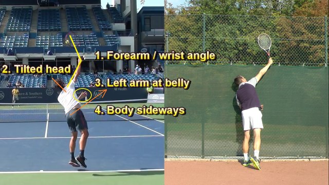federer-serve-contact Roger Federer's serve at contact