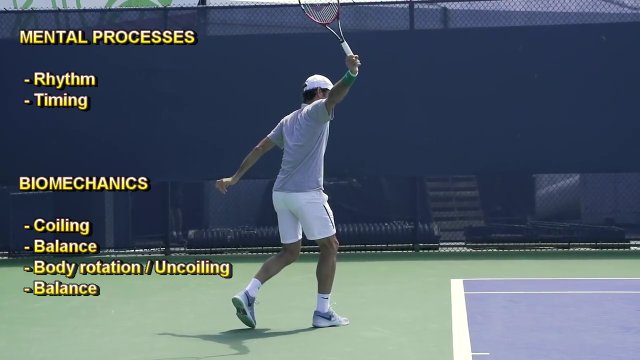 backhand balance at end of stroke