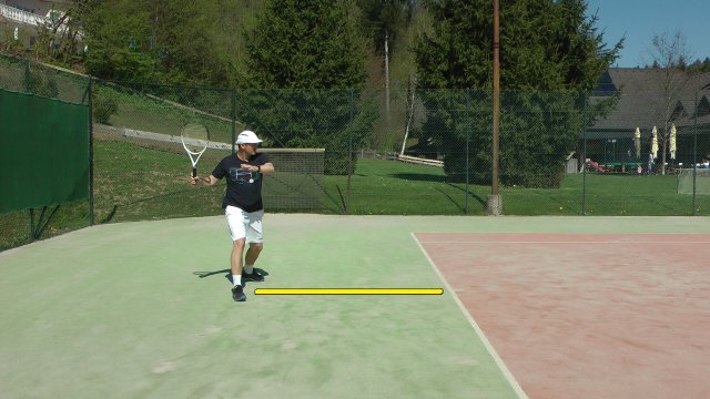 distance-baseline default distance to the tennis baseline