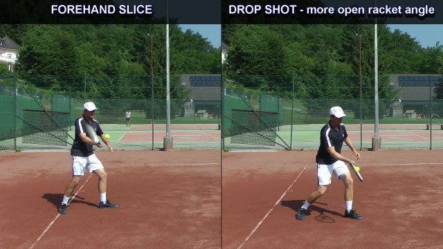 forehand-slice-drop-angle forehand slice vs drop shot angle