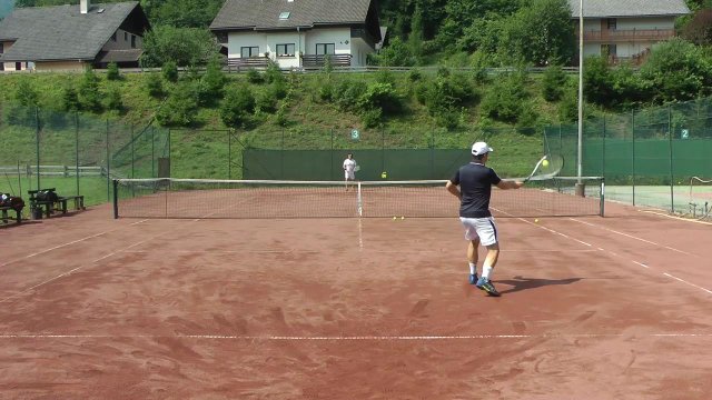 playing drop shot off a high ball