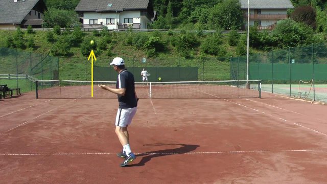 high and short drop shot