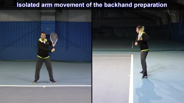 backhand arm movement