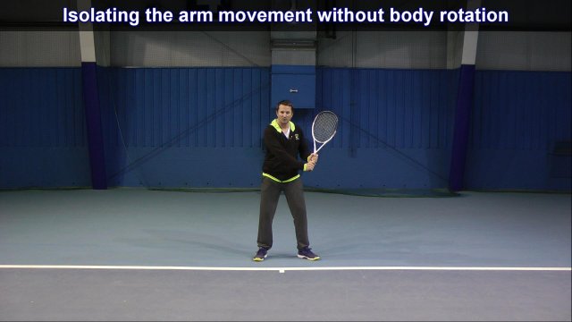 two-handed backhand arms