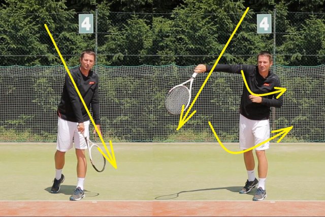 serve follow-through illusion