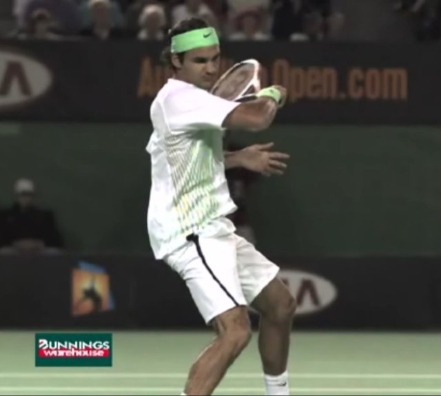 federer topspin forehand