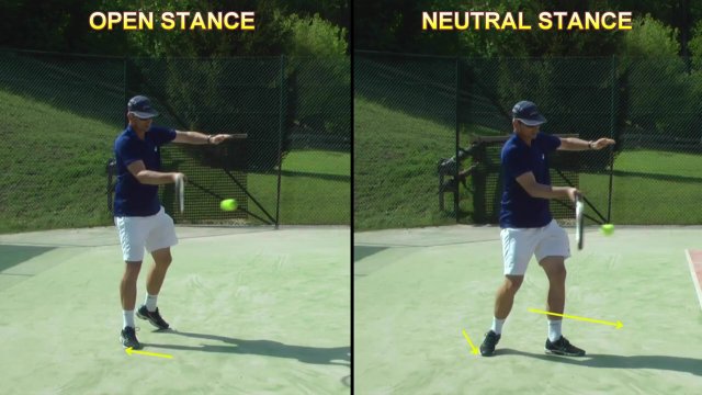 open vs neutral stance forehands