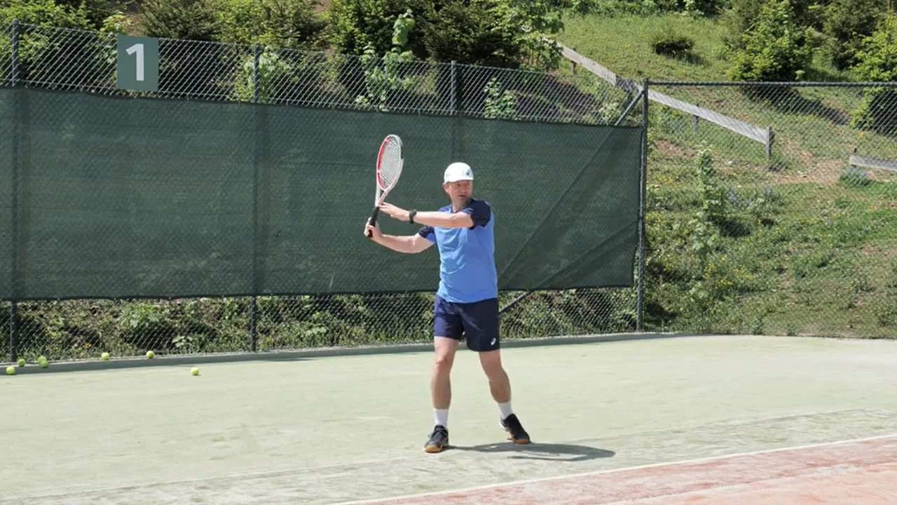 open stance forehand
