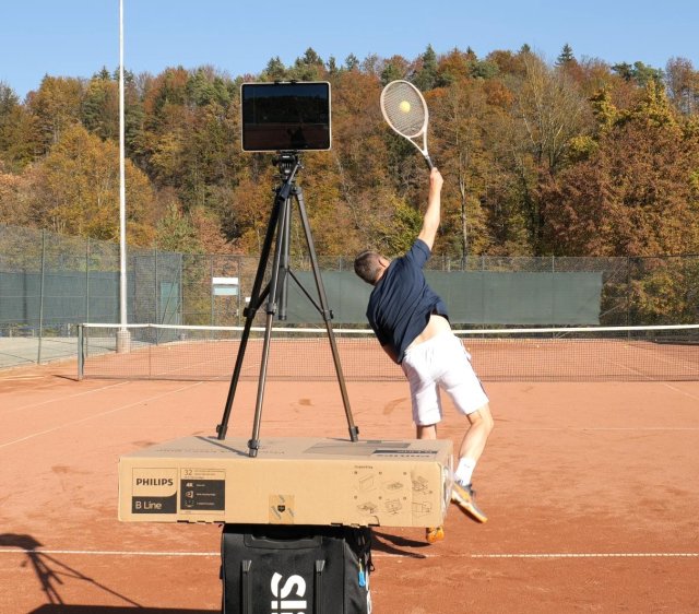 tennis serve in slow motion