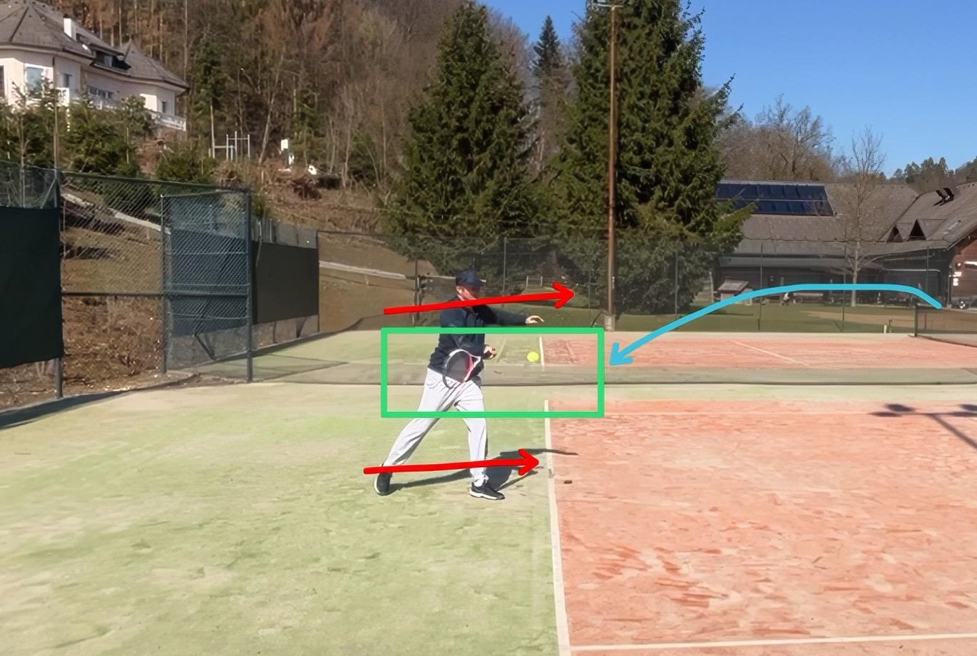 stepping into the ball