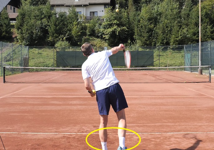 serve behind the baseline