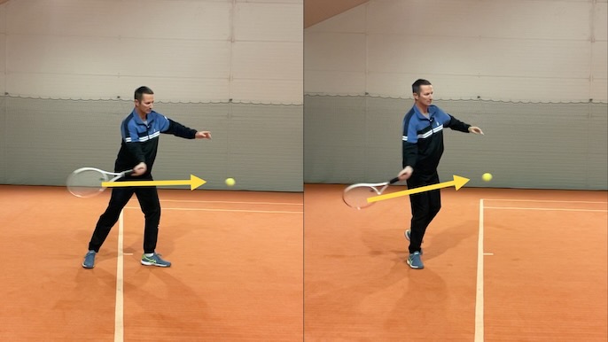 horizontal-path horizontal vs upward swing path