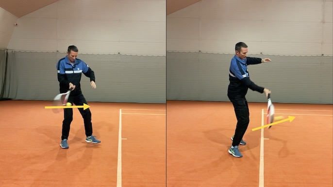 late-contact hitting the ball late vs on time