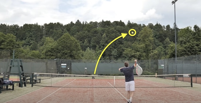 nisplay N2 tennis machine - overhead