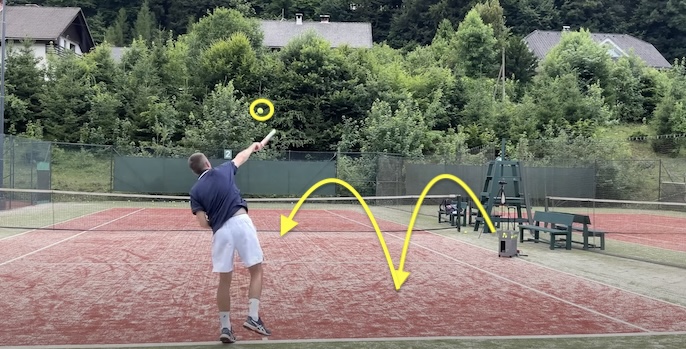 nisplay N2 tennis machine - overhead