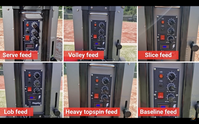 nisplay N2 tennis machine - settings