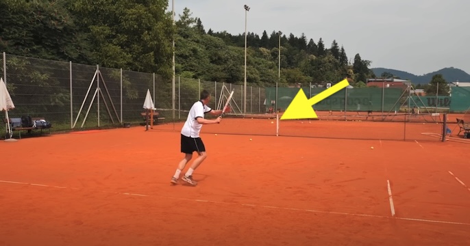 return of a slow tennis serve