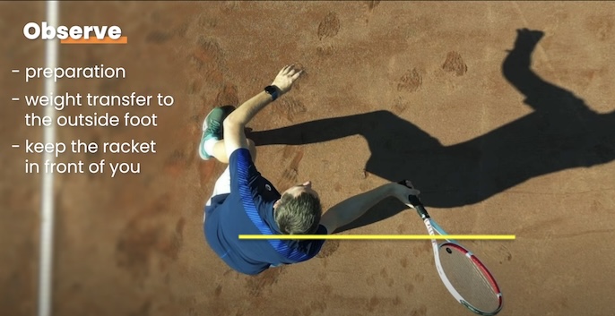 tennis volley technique - controlled backswing