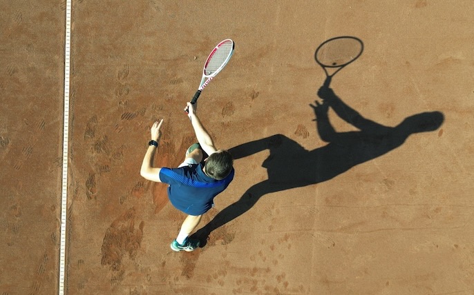 volley technique from top down