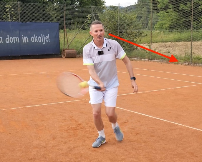 volleying and not watching the ball