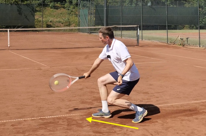 fast ball to one-handed backhand