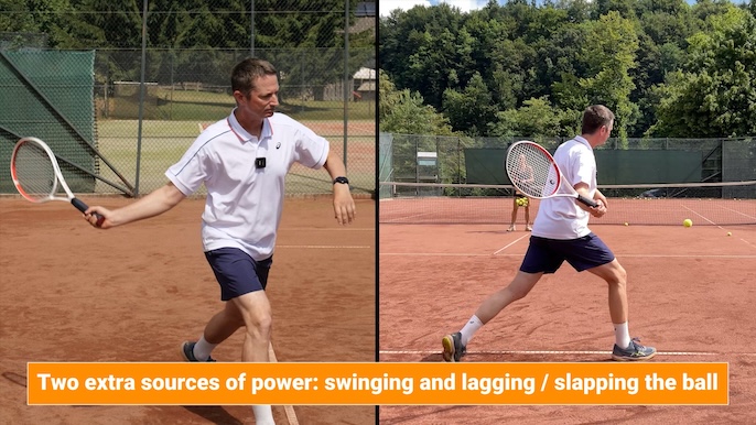 relaxed forehand swing