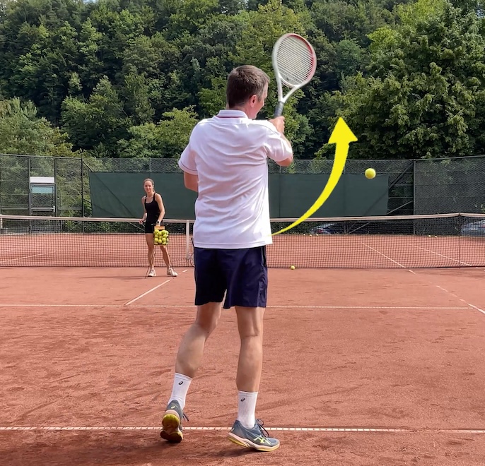 weak short topspin forehand